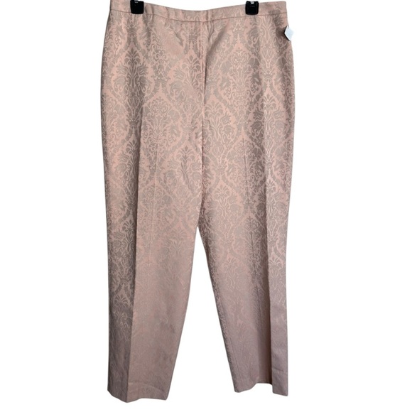 NWT Talbots Damask Print Trousers Pants Tapered Leg Cropped size 14 - Picture 1 of 6